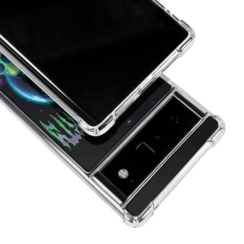 Adult Swim Rick and Morty Neon Skulls Google Pixel 6 Clear Case